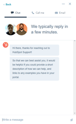HubSpot Live Chat